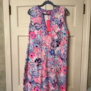 Lilly Pulitzer Camari Shift Dress Prosecco Pink Make A Splash Size Large NWT